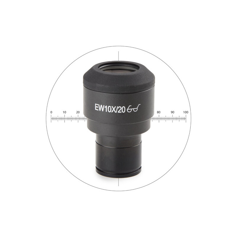 Euromex Oculare di misura IS.6010-CM, WF10x/20 mm, 10/100 microm., crosshair, Ø 23.2 mm (iScope)