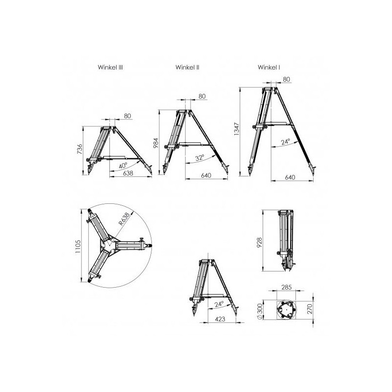 Berlebach Cavalletto Planet Astro Physics 1100 GTO