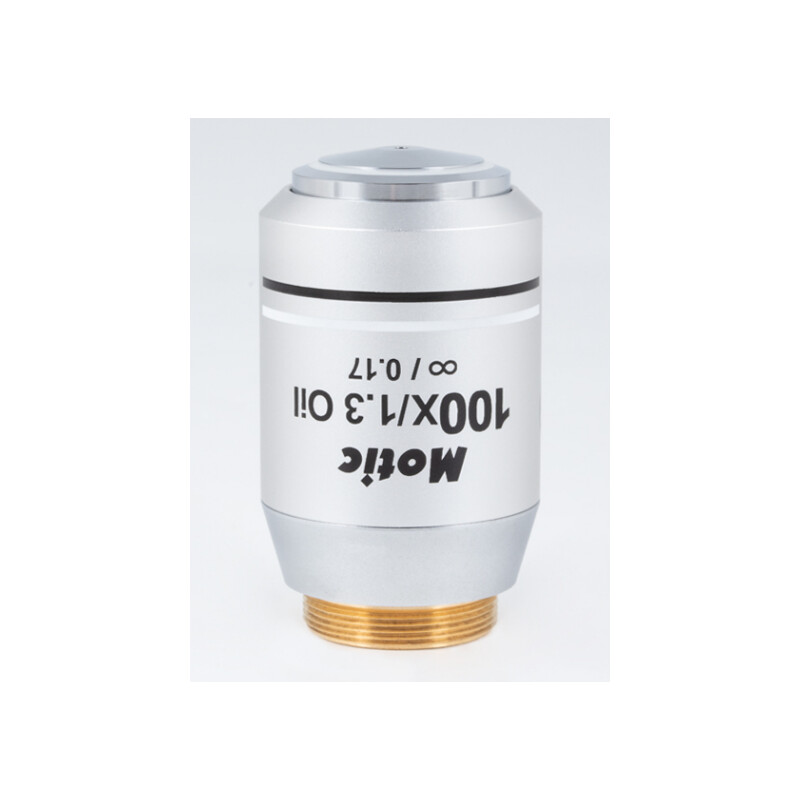 Motic Obiettivo CCIS® Plan FLUOR Objektiv PL UC FL, 100X / 1.3 (Feder/Öl), wd 0.1mm, infinity