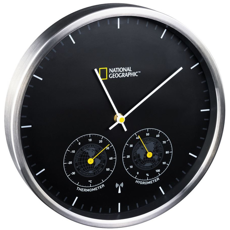 National Geographic Orologio da parete con termometro e igrometro