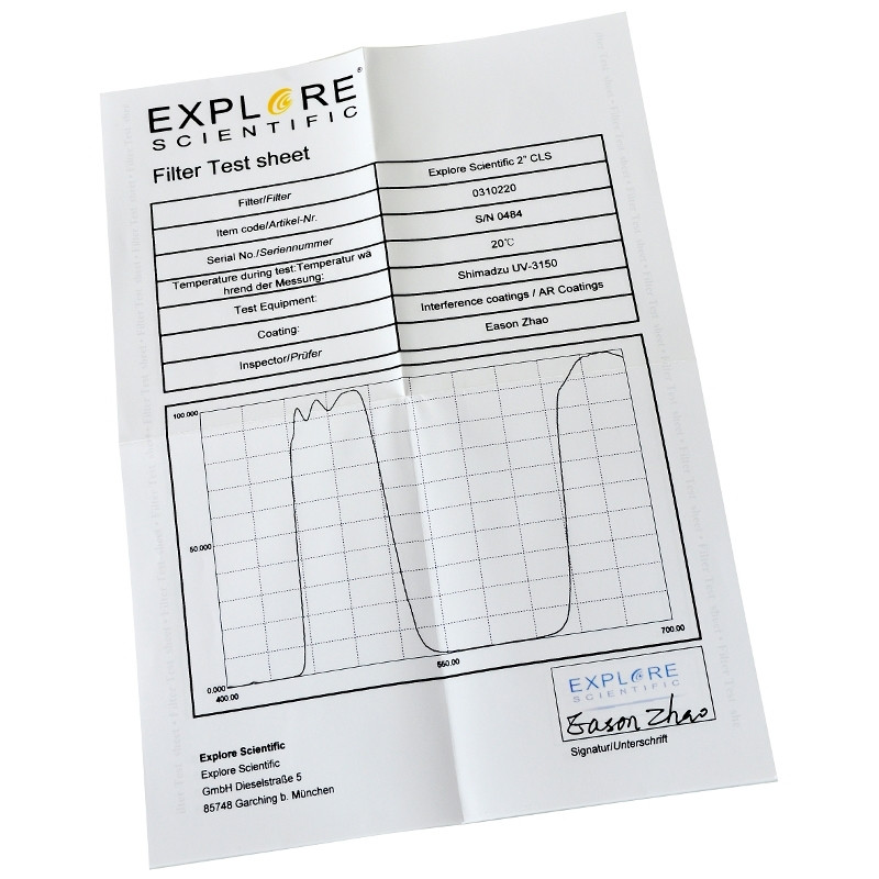 Explore Scientific filtro 2" CLS