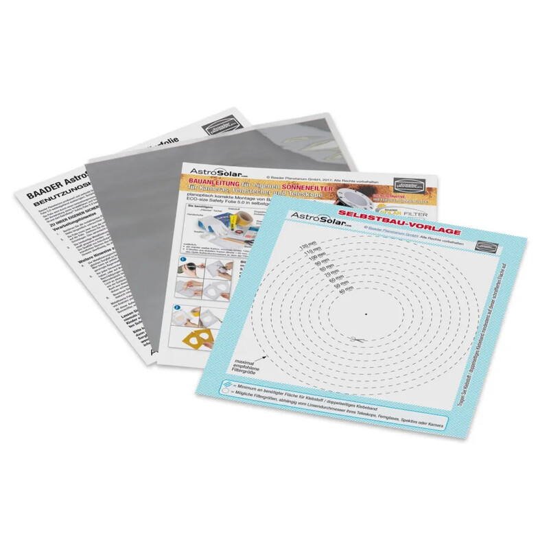 Baader Pellicola filtrante Filterfolie AstroSolar® ECO-size Safety Folie OD 5.0, 140x155 mm