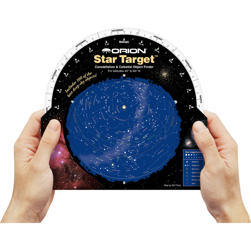 Orion Carta Stellare Star Target Planisphere 40-60 degree north