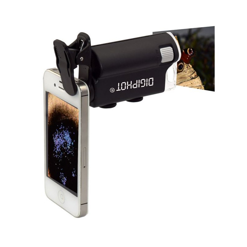 DIGIPHOT PM-6001 microscopio portatile, clip smartphone, 60x-100x