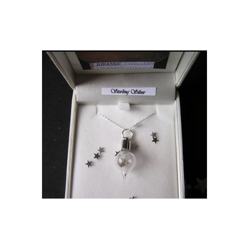 Jurassic Jewellery Meteoriti collana polvere di Marte (a goccia)