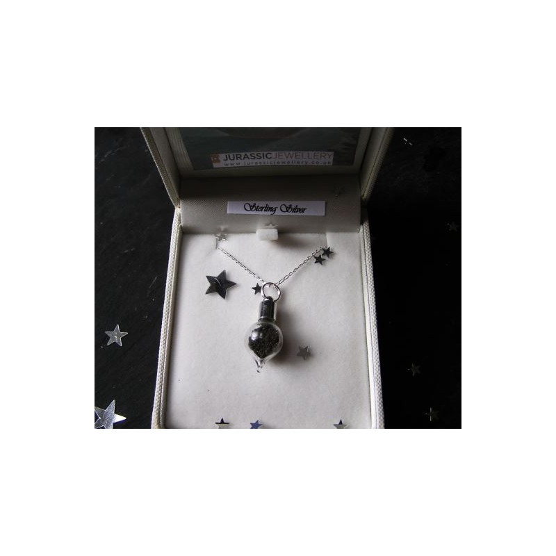 Jurassic Jewellery Meteoriti collana polvere di meteorite (a goccia)