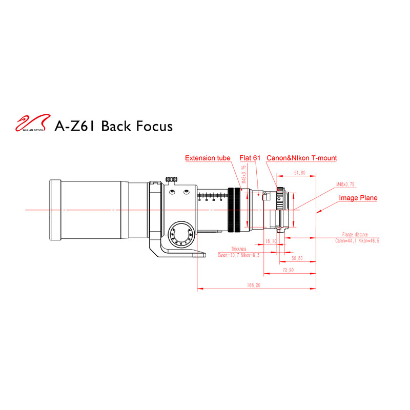 William Optics Rifrattore Apocromatico AP 61/360 ZenithStar 61 Golden OTA