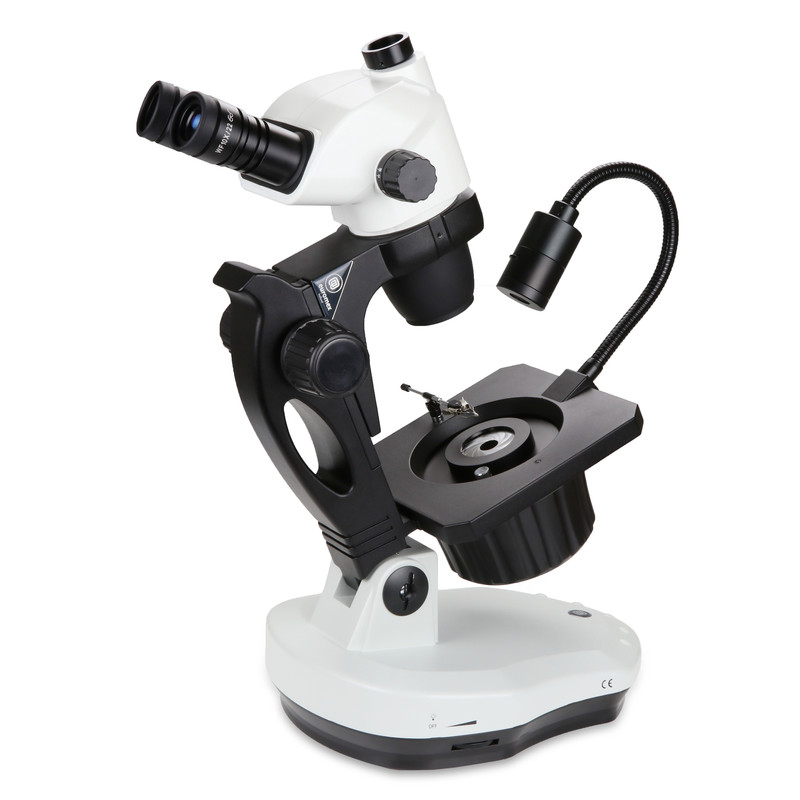 Euromex NZ.1903-GEML, NexiusZoom, 6,7x to 45x, gemology , 30W 6V halogen transmitted, 1W LED incident illumination, trino