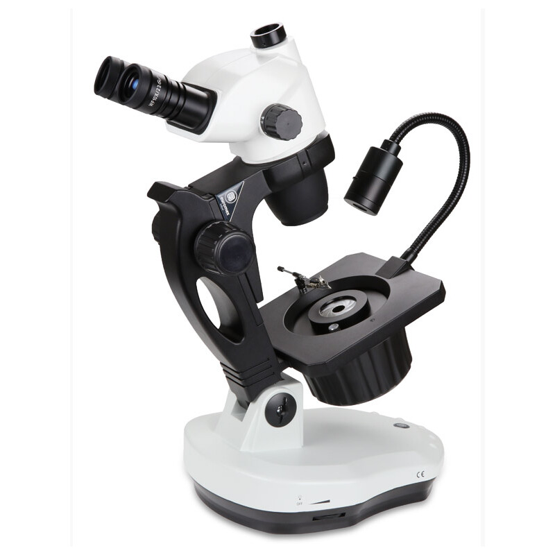 Euromex NZ.1703-GEML, NexiusZoom Evo, 6,5x to 55x, gemology , 30W 6V halogen transmitted, 1W LED incident illumination