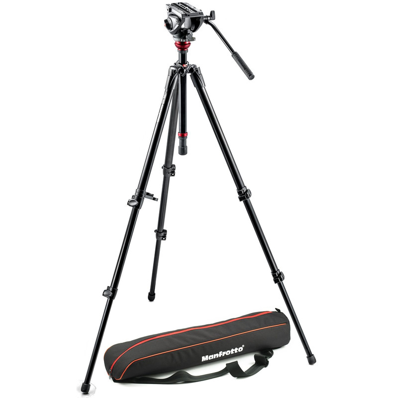 Manfrotto Treppiede Aluminio MVH500AH,755XBK con testa video