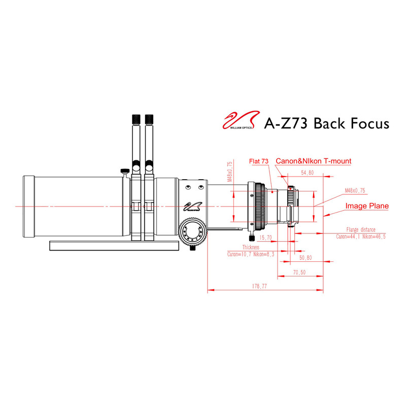 William Optics Rifrattore Apocromatico AP 73/430 Super ZenithStar 73 Gold OTA