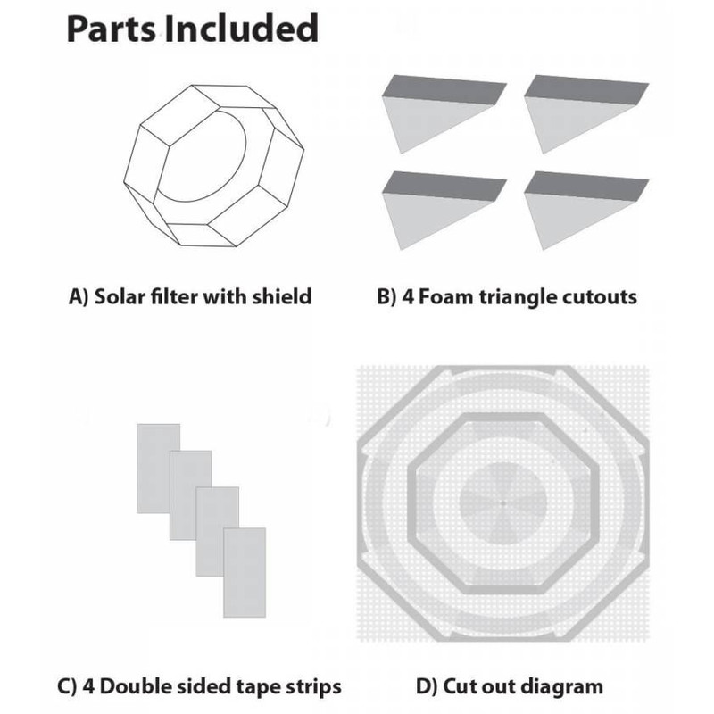 Explore Scientific Filtri solari Sun Catcher filtro solare per Newton 150-160 mm