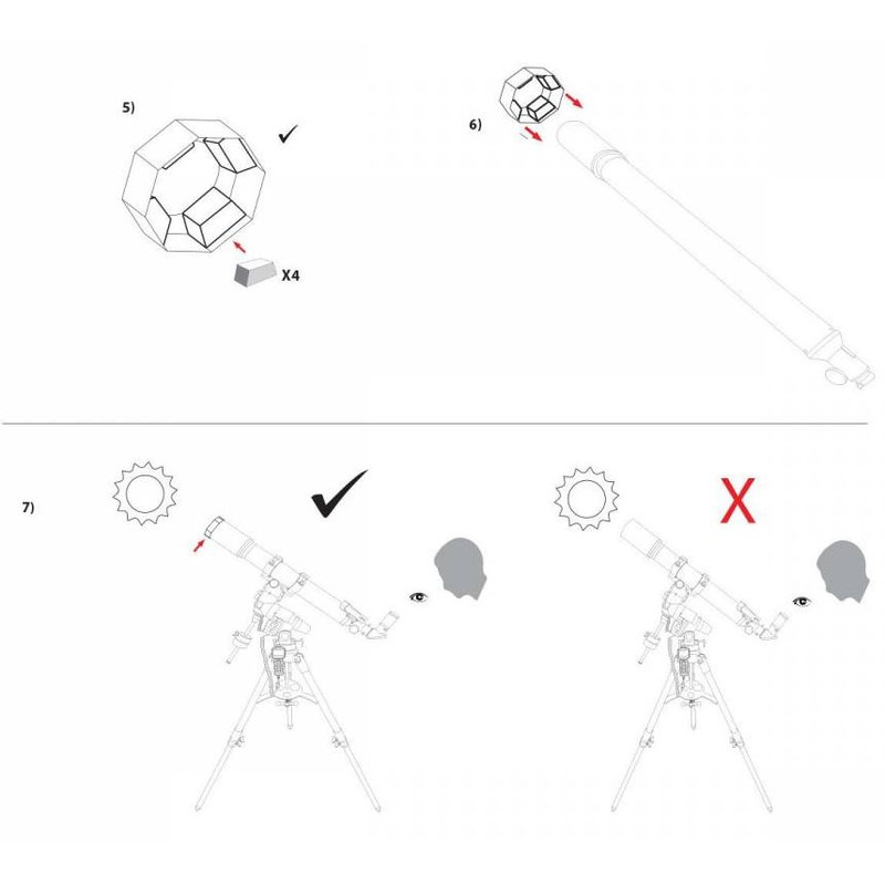 Explore Scientific Filtri solari Sun Catcher filtro solare per rifrattori 150-160 mm e SC 203 mm (8")