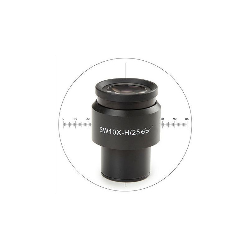 Euromex 10x/25 mm SWF, oculare micrometrico, mirino, Ø 30 mm, DX.6010-CM (Delphi-X)