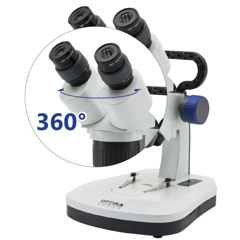 Optika Microscopio stereo SFX-51, bino, 20x, 40x, stativo fisso, testa ruotabile