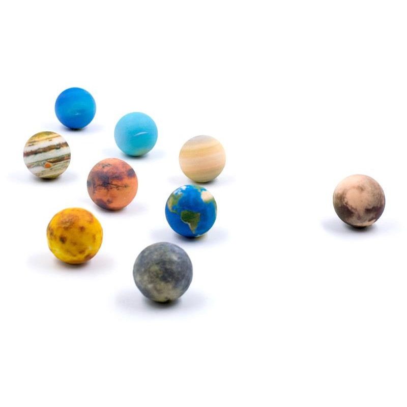 AstroReality Globo con sollievo Solar System Mini Set 9 x 3 cm