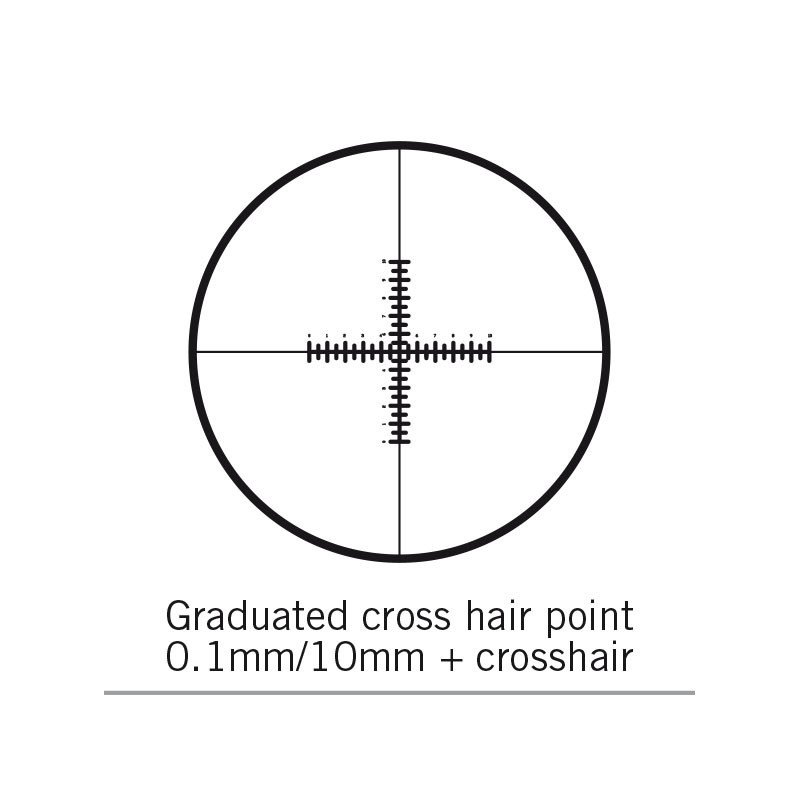 Motic reticolo, doppio 100/10 mm, mirino, Ø 25 mm (SMZ-161)