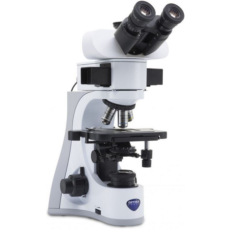 Optika Microscopio B-510LD1, fluorescenza, trino, 1000x, IOS, blu