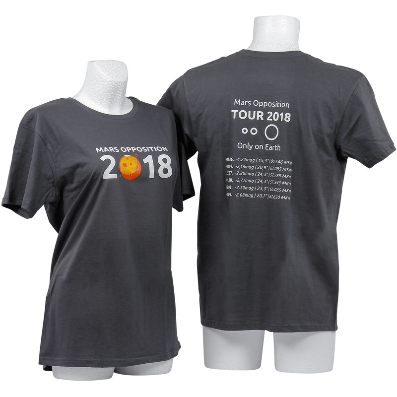 T-Shirt Mars Opposition 2018 - Taglia XL grigio