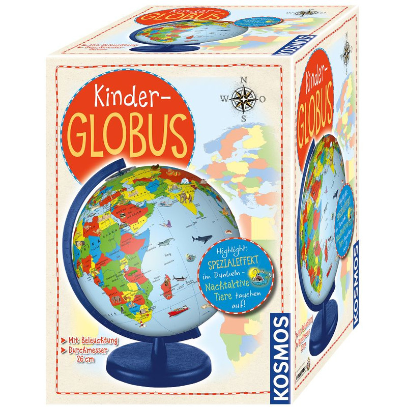 Kosmos Verlag Mappamondo per bambini Scopri il tuo mondo 26 cm