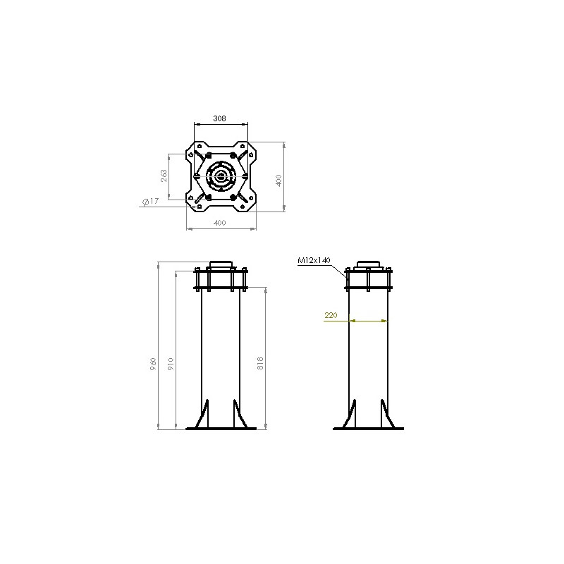 ASToptics HD COLONNA 219 mm per EQ6/AZEQ6 - bianco