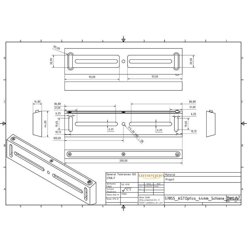 ASToptics PIASTRA TIPO VIXEN 200 MM