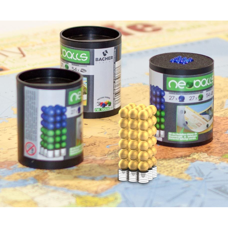 Bacher Verlag Set di palline magnetiche Neoballs 54 pezzi oro