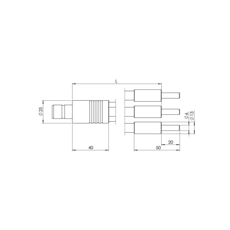 StarLight Opto-Electronics GLF3-1000-4.5, 3-armig, Armlänge 1000 mm, aktiver Durchmesser 4,5 mm