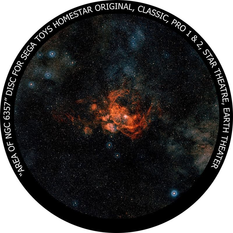 Redmark Diapositiva per il planetario Sega Homestar con la Galassia NGC 6357