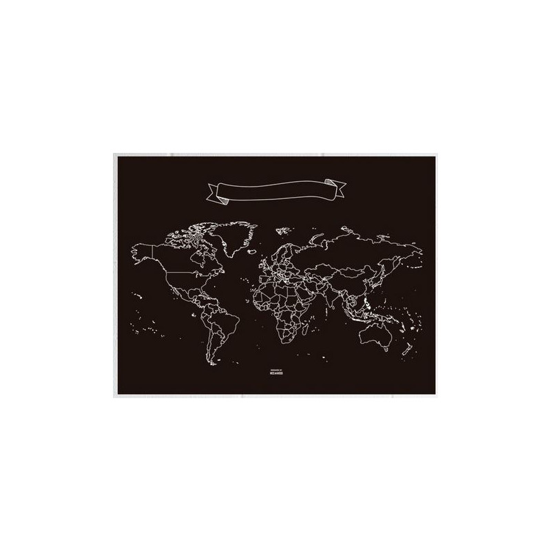 Miss Wood Mappa del Mondo Chalkboard XL