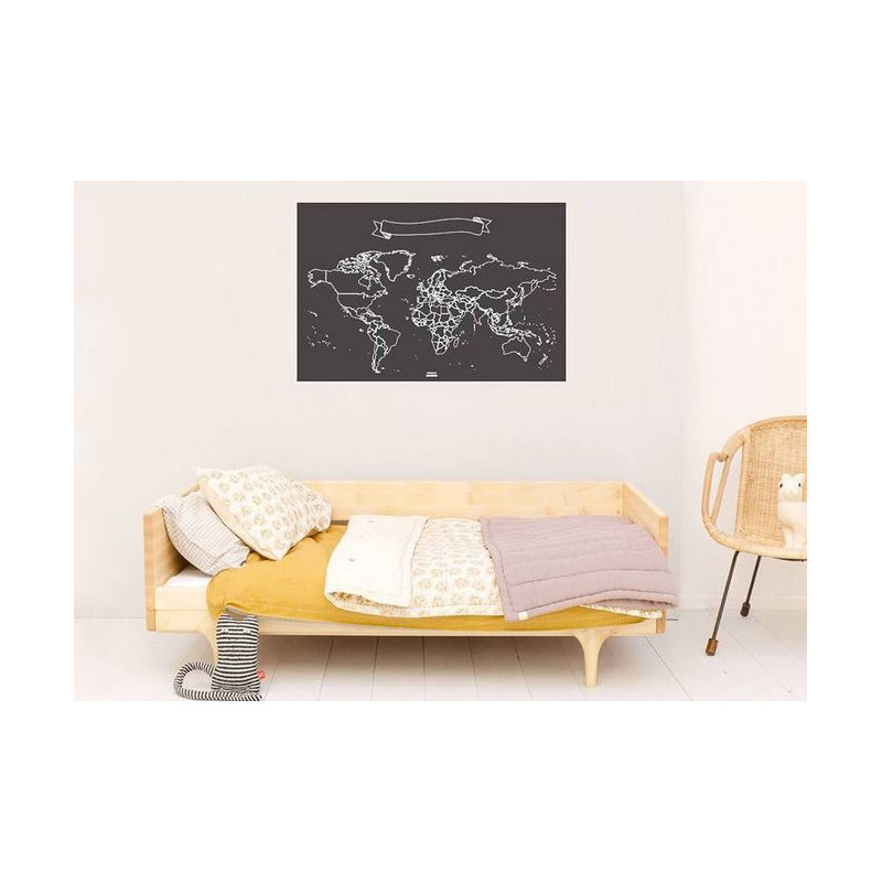 Miss Wood Mappa del Mondo Chalkboard XL