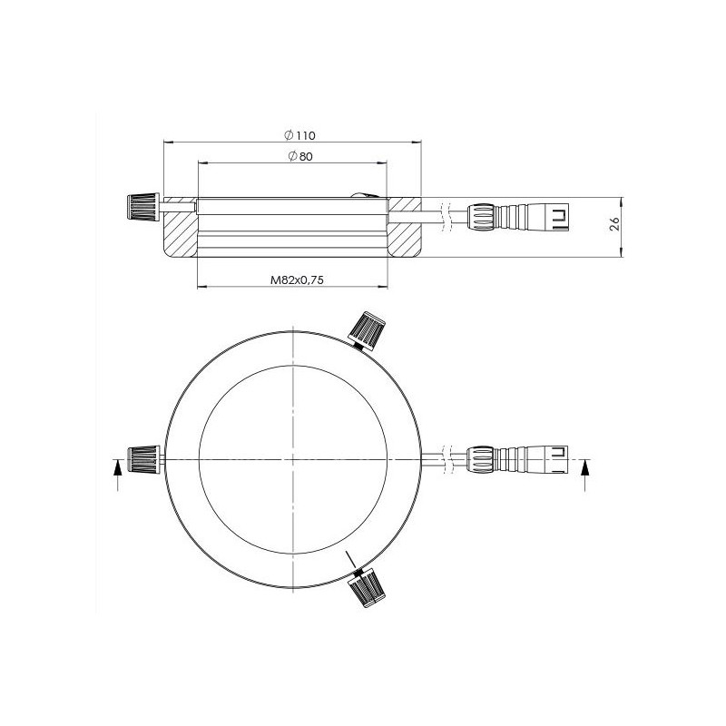 StarLight Opto-Electronics RL5-80 WW, warm-weiß (3.500 K), Ø 80mm