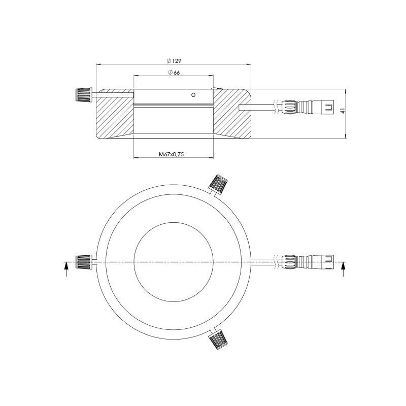 StarLight Opto-Electronics RL12-18s WW, bianco caldo (3000K), Ø 66mm
