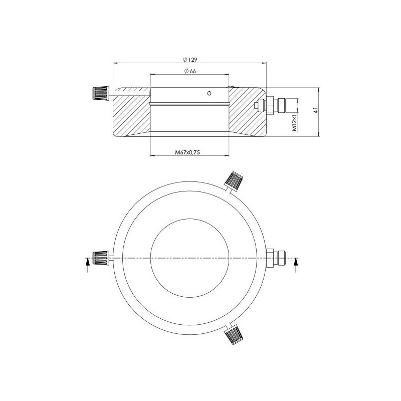 StarLight Opto-Electronics RL12-10s-24V G, Spot, Verde (528 nm), Spina M12 (4 poli), Ø 66 mm