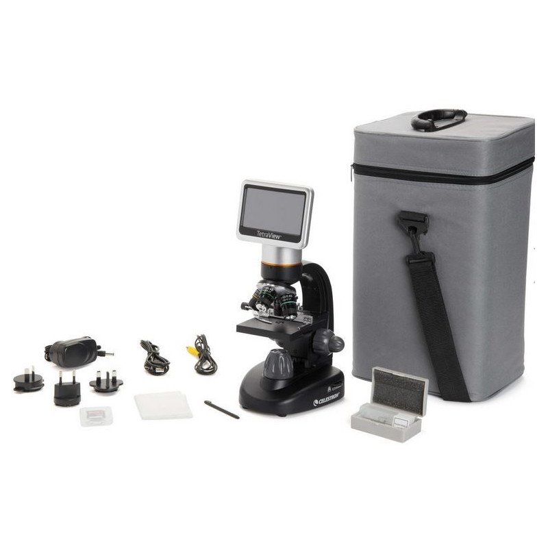 Celestron Microscopio TetraView, Touch Screen, 40-400x