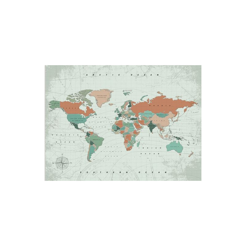 Miss Wood Mappa di Woody Acquerello Terracotta XL