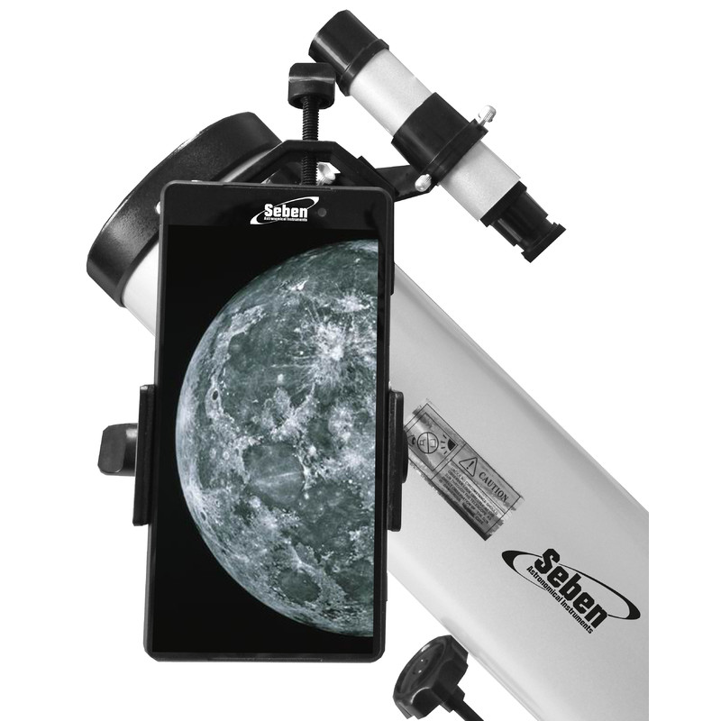 Seben Telescopio Riflettore 76-900 + Adattatore Smartphone Cellulare DKA5