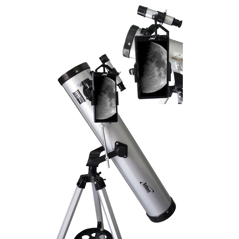Seben Telescopio Riflettore 76-700 + Adattatore Smartphone Cellulare DKA5