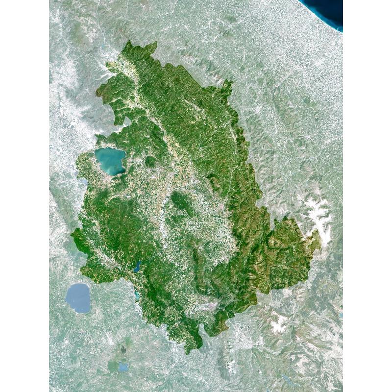 Planet Observer Mappa Regionale Regione Umbria (laminata)
