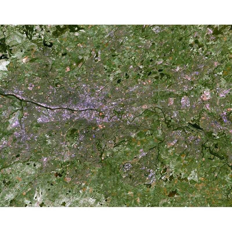 Planet Observer Mappa Regionale Regione di Glasgow