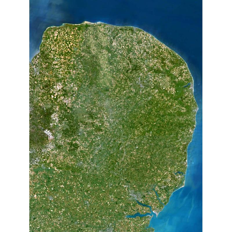 Planet Observer Mappa Regionale Regione dell'East Anglia