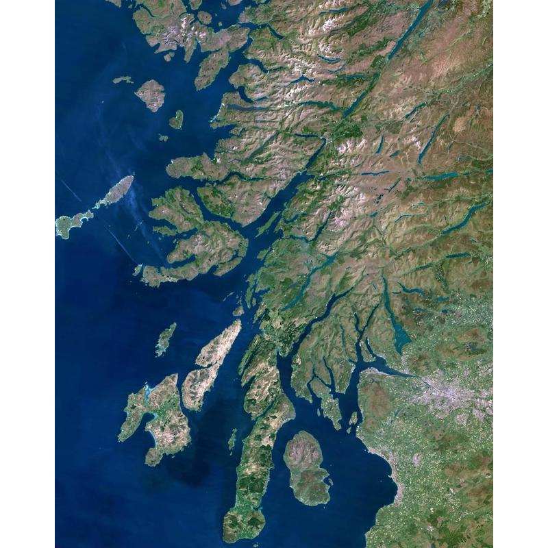 Planet Observer Mappa Regionale Regione di Oban e Costa occidentale