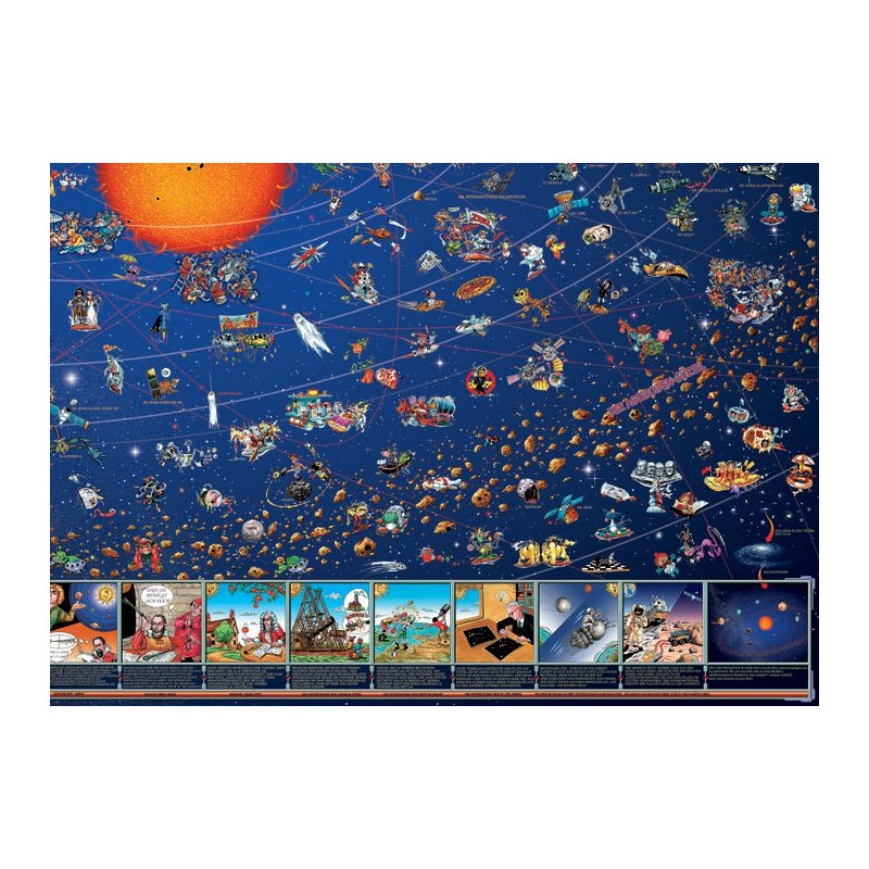 Stellanova Mappa per Bambini Weltraum Planeten Sonnensystemkarte Poster für Kinder