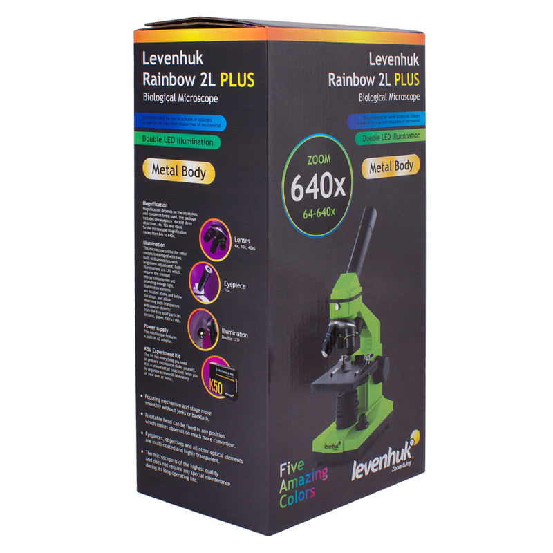 Levenhuk Microscopio Rainbow 2L Plus Lime