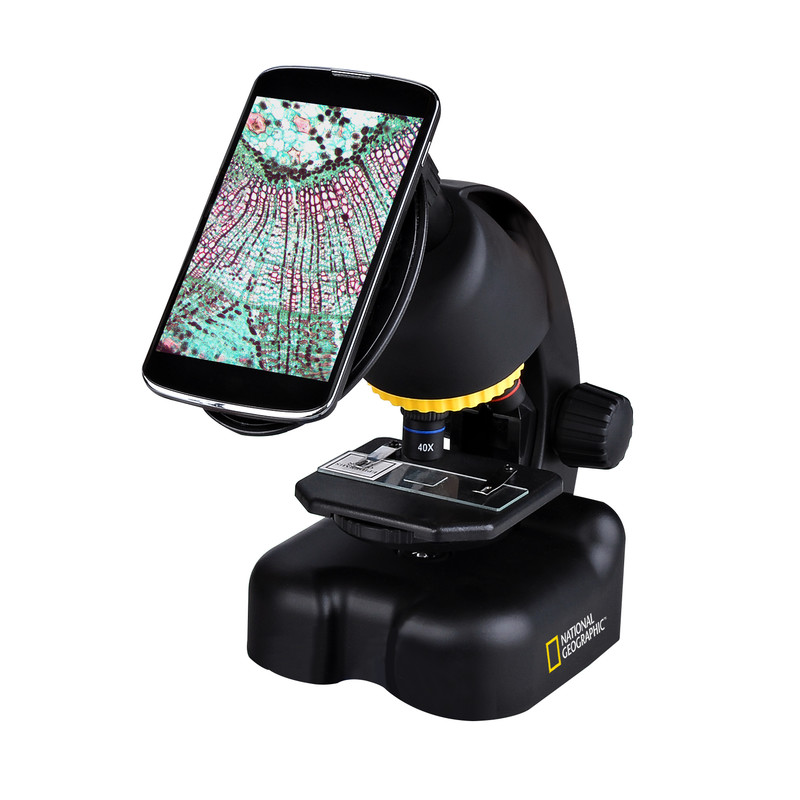 National Geographic Telescopio e Microscopio in Set con Sostegno per Smartphone