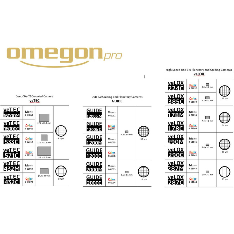 Omegon Fotocamera veTEC 16000 M Mono