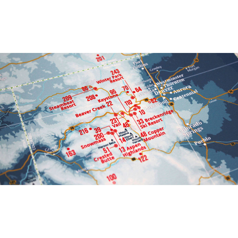 Marmota Maps Mappa Regionale Ski Resorts of the West