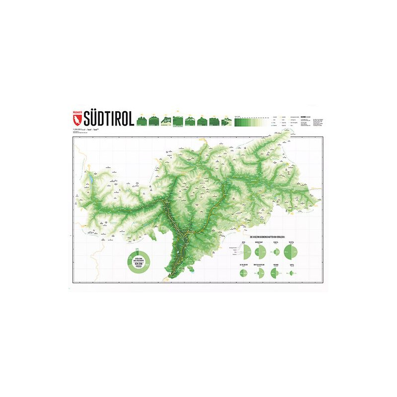 Marmota Maps Mappa Regionale Alto Adige Mountain Green