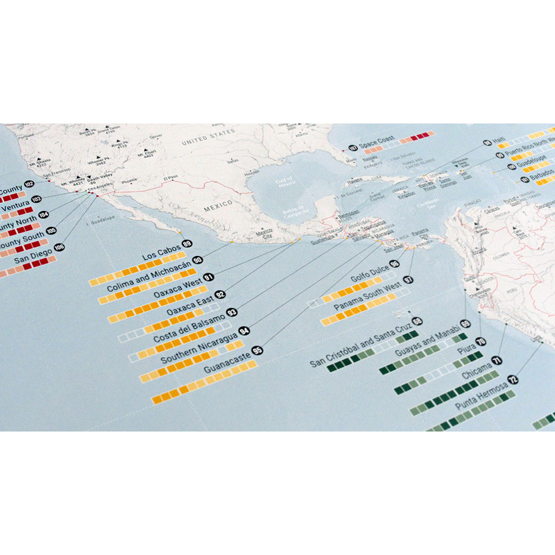 Marmota Maps Mappa del mondo Surfing Worldwide (Inglese)
