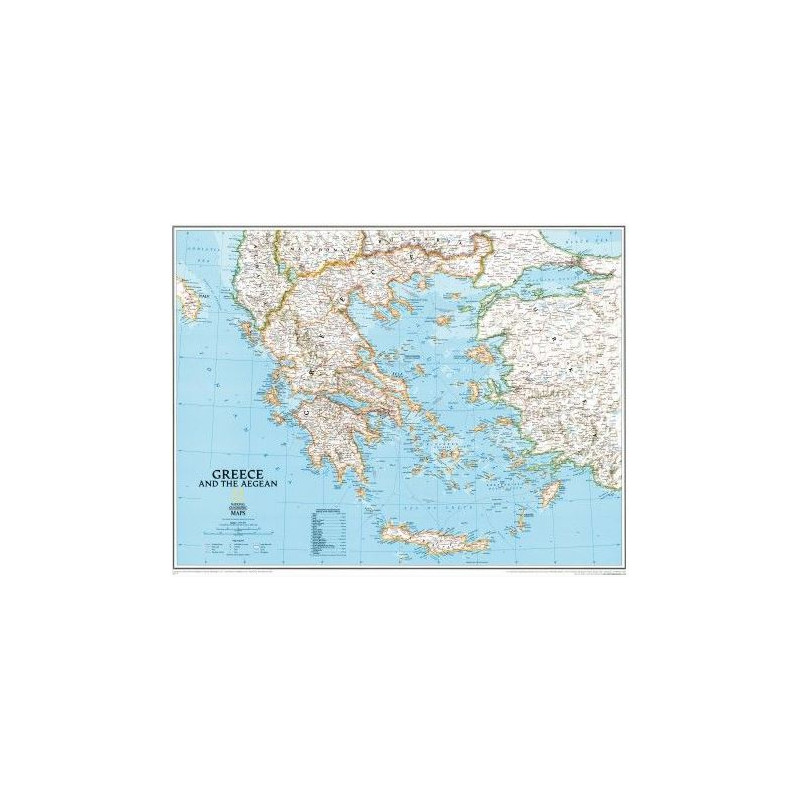 National Geographic Mappa Greece laminated